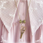 Vintage Lolita Bow-Scissors Shaped Necklace - image 4
