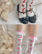 Autumn Sweet Lolita Cotton Thigh-high Socks - image 21