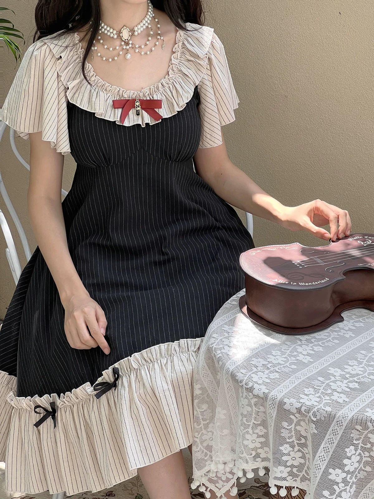 Cotton Plus Size Lolita OP Dress with Pockets - image 17