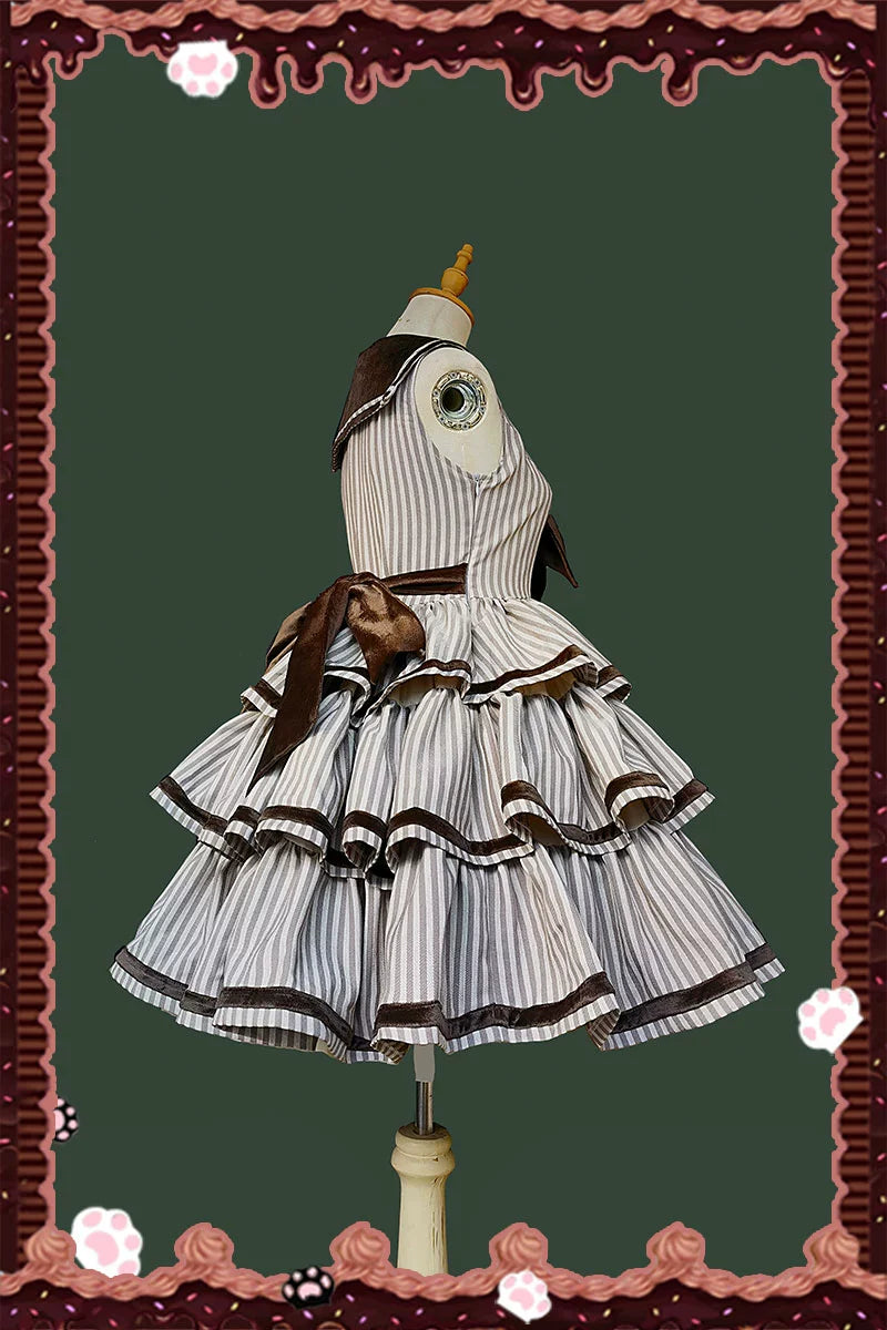 From Afar - Vintage Striped Peppy-Style Lolita JSK & Cape - image 16
