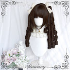 Fairy Tale Town - Classic Lolita Dark Brown Curly Twin-Tail Wig - image 5