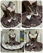 Thin Choco - Sweet Lolita Petite JSK Puffy Mini Dress KC - image 28