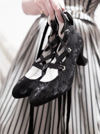 Forbidden Dance Velvet Lolita Shoes with Lace-Up Straps - image 14