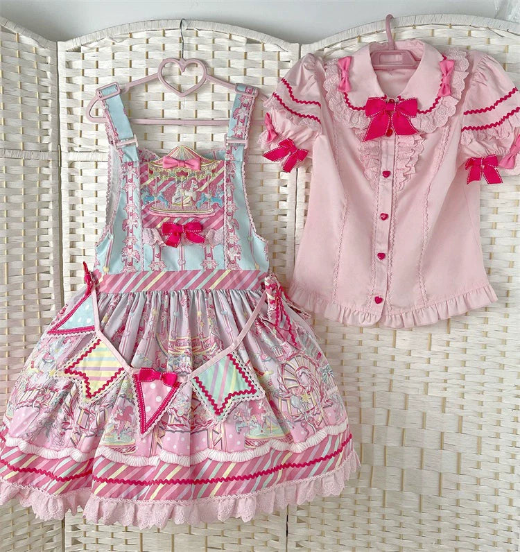 Candy Park Sweet Lolita Print Jumper Dress and Accessories - image 19