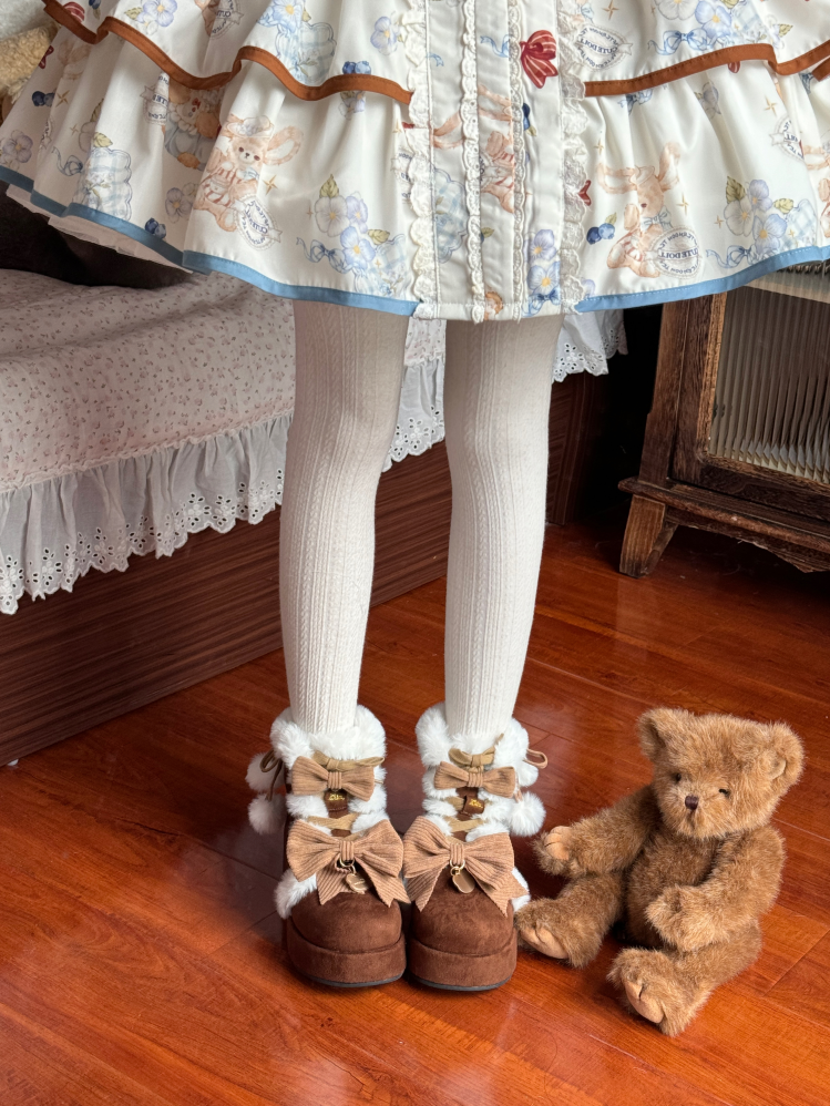 Warm - Winter Sweet Lolita Snow Boots Thick Sole Fleece Shoes - image 19