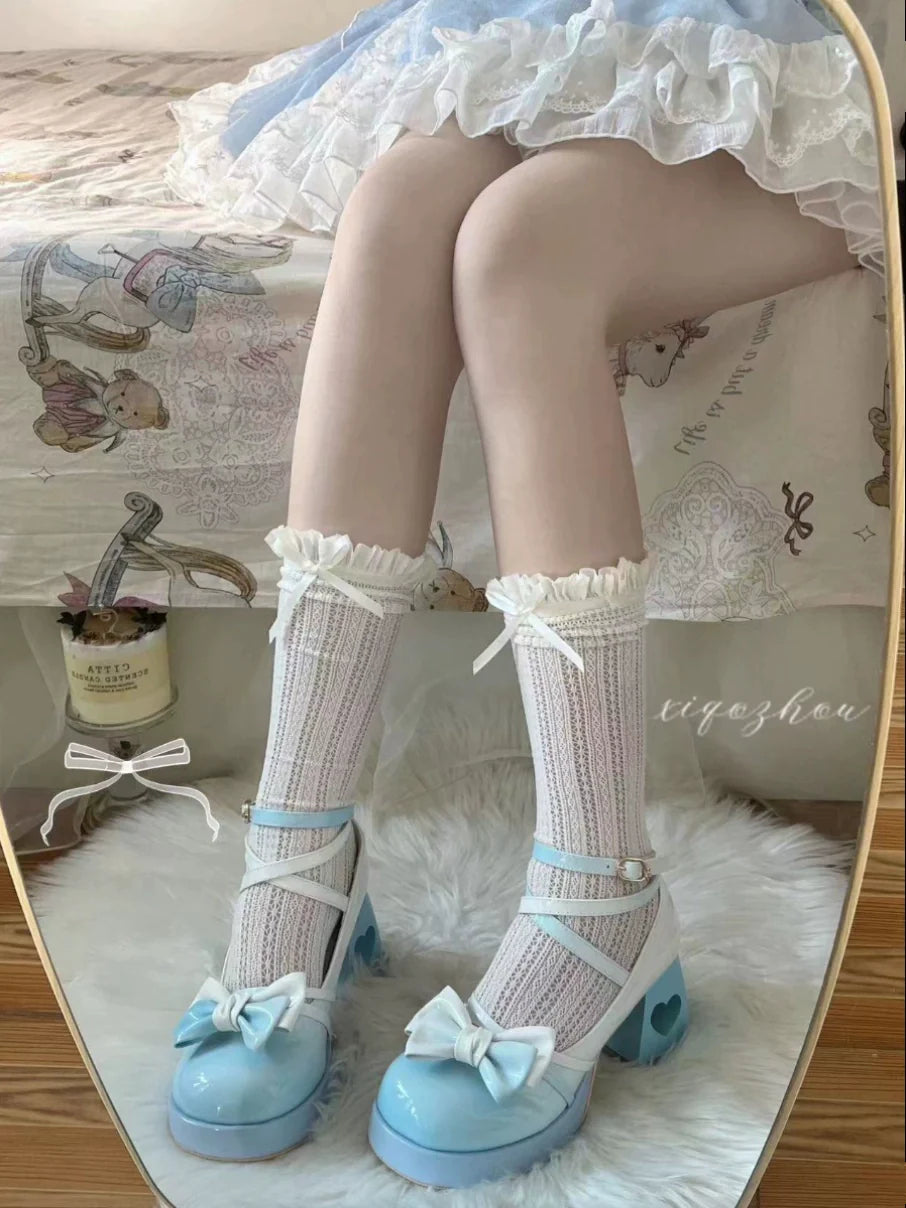 Heart Function - Sweet Lolita Shoes Gradient Color High Heels - image 17