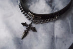 Gothic Lolita Cross Leather Choker - image 2