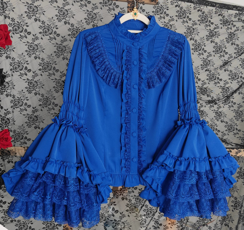 Gothic Lolita Blouse, Lace Hime-sleeve - image 15