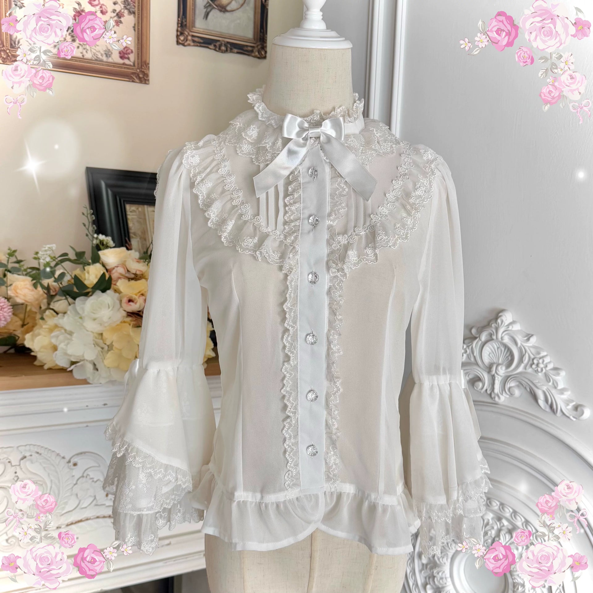 Hime Sleeve Blouse Only - White - Summer 2026 TaTaTa Lolita coordinate piece