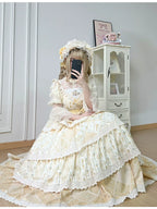 Letter and Poetry Sunflower Matters - Country Lolita JSK Embroidered Printed Lolita Dress and Accessories - image 10
