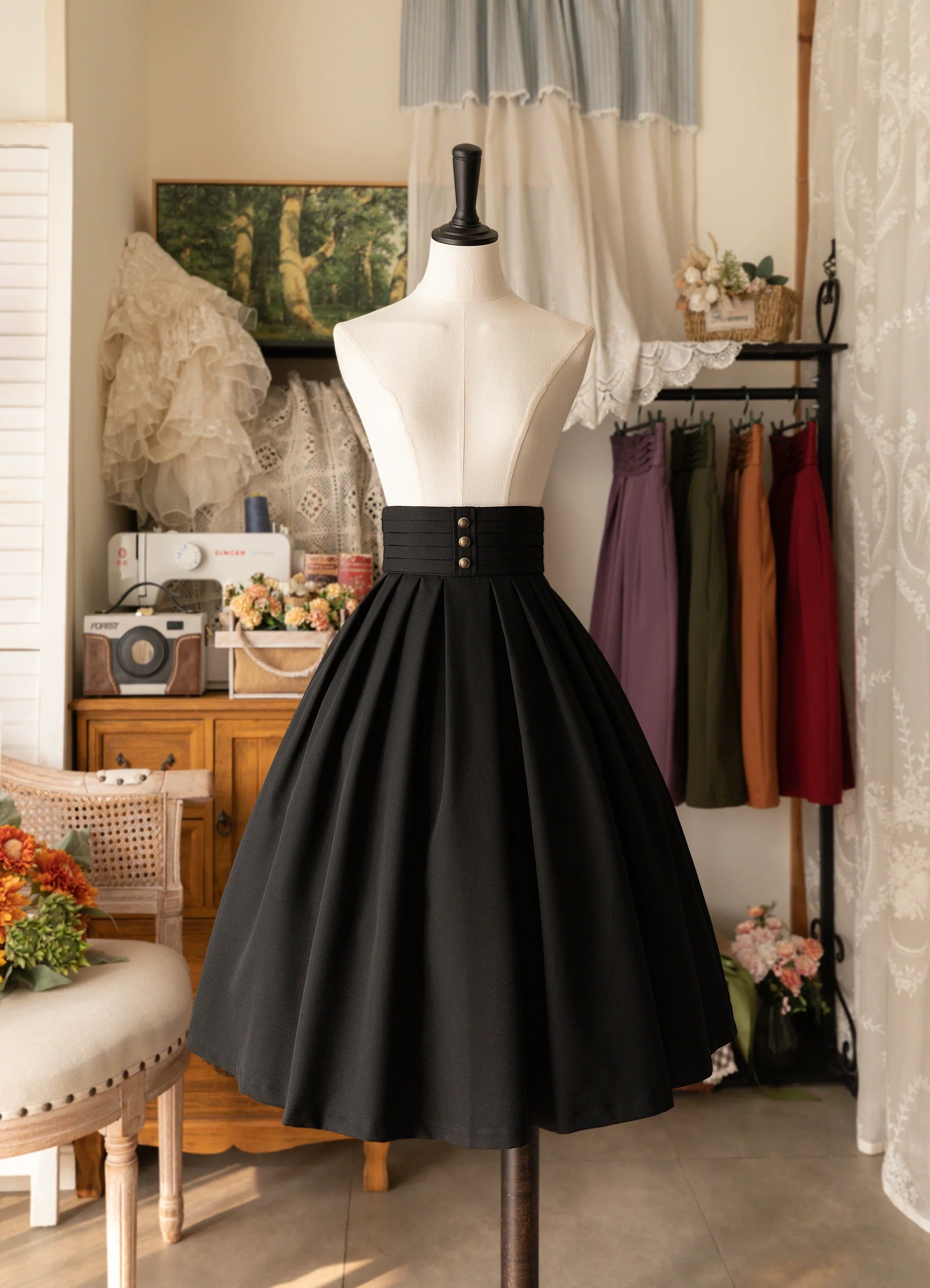 Forest Basket - Elegant Lolita Pleated SK - image 2