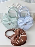 Vintage Sweetheart - Lace Bow Heart Lolita Handbag - image 2