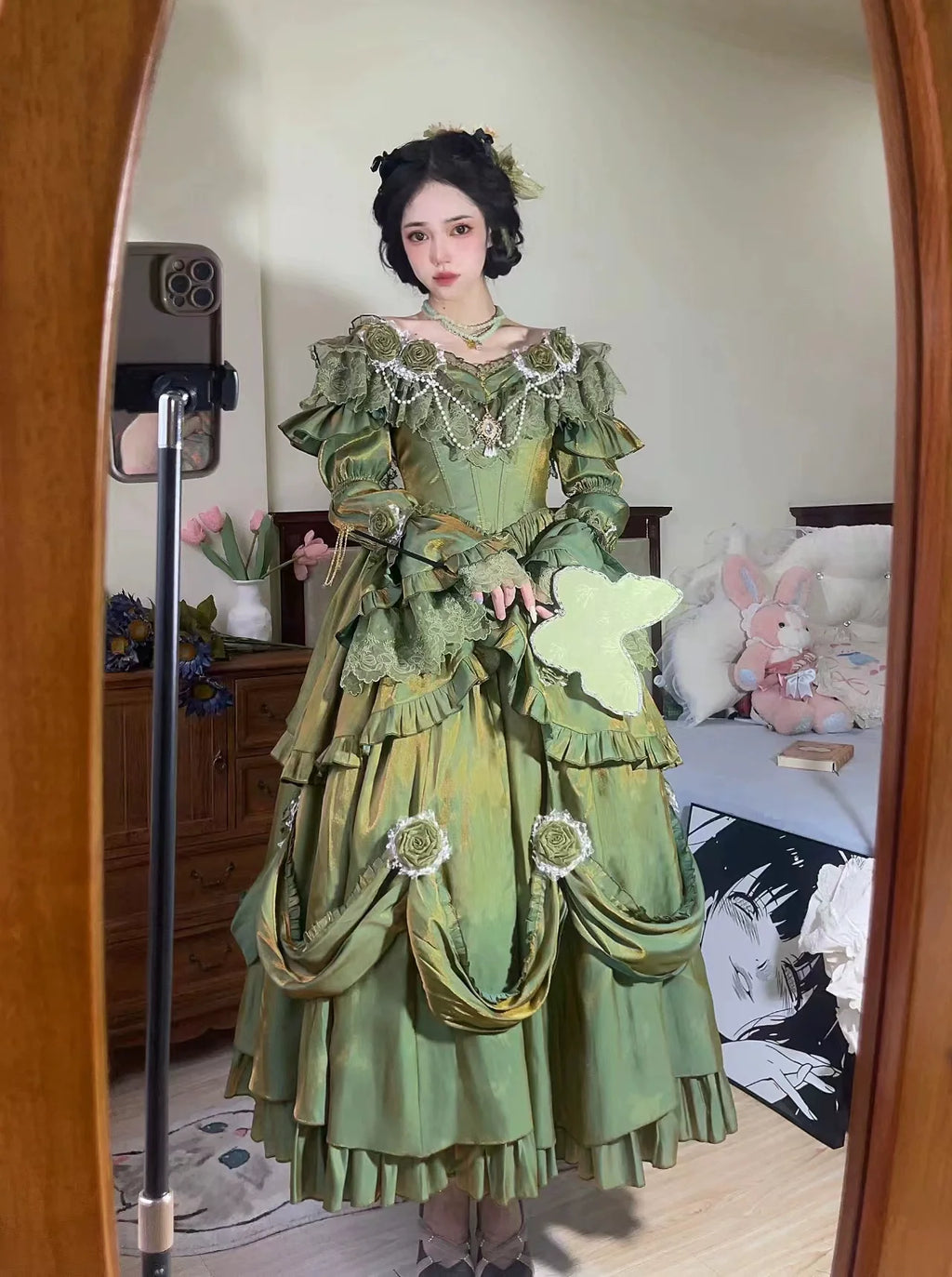 Tana Manor Classic Lolita OP Dress with Floral Decoration - image 15