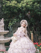Rose Letter - Gorgeous Lolita JSK Princess Dress Chiffon Floral Printed Blue Dress - image 13