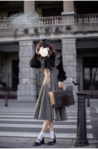 Serena - Elegant Woolen Lolita JSK Dress Set - image 13