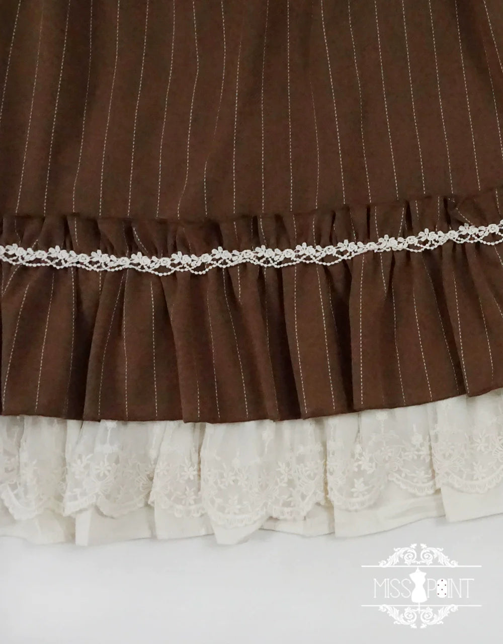 Rose Doll - Elegant Lolita Striped Fishbone Skirt - image 106