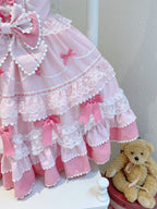 Fondant Cake - Summer Sweet Lolita JSK Dress, Tiered Ruffles and Bows - image 24