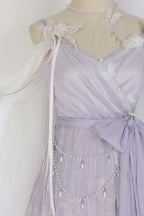 Han Lolita Dress Side Slit Purple JSK Dress - image 21
