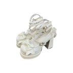 Puff Party - Elegant Lolita Chunky Heel Shoes with Bows and Straps - image 23