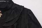 Eternal Rabbit Invitation - Ouji Lolita Ruffle V-Neck Blouse - image 13