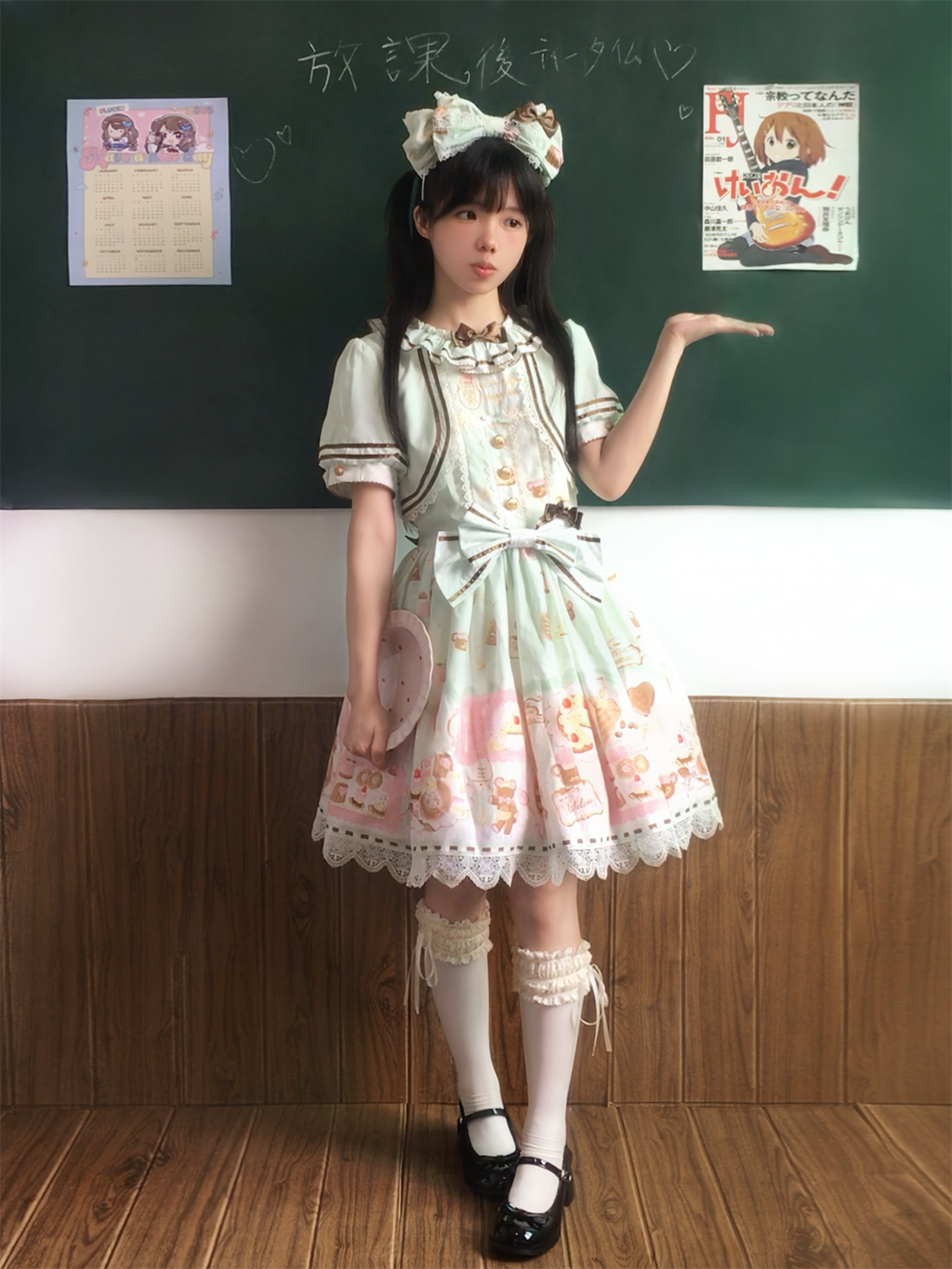 Dream Teahouse - Dessert Print Kawaii Lolita OP Dress Suit - image 26