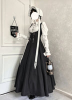 Gothic Lolita Bust-supporting JSK Set, Cross Embroidery - image 4