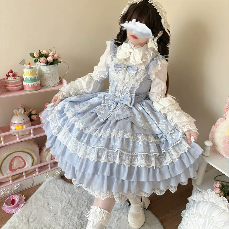 Love Feathered Bond - Wedding Sweet Lolita JSK Gorgeous Bridal Blouse - image 7