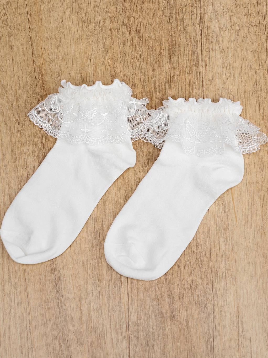 Liziliangchan Wing Cross Lace Lolita Socks - image 7
