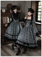 Yesterday's Epistle - Winter Classic Lolita Plaid Dress Set, Fishbone Waist - image 15