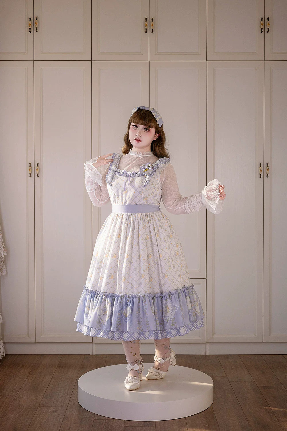 Patchwork Garden 2.0 - Classic Lolita Floral Print JSK Dress, Side Pockets - image 17