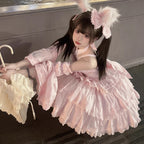 Miss Flora - Cotton Sweet Lolita Dress Set Doll-like OP and JSK - image 11