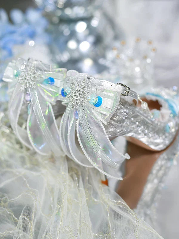 Mermaid Seashell - Sweet Lolita Heels with Detachable Chains - image 16