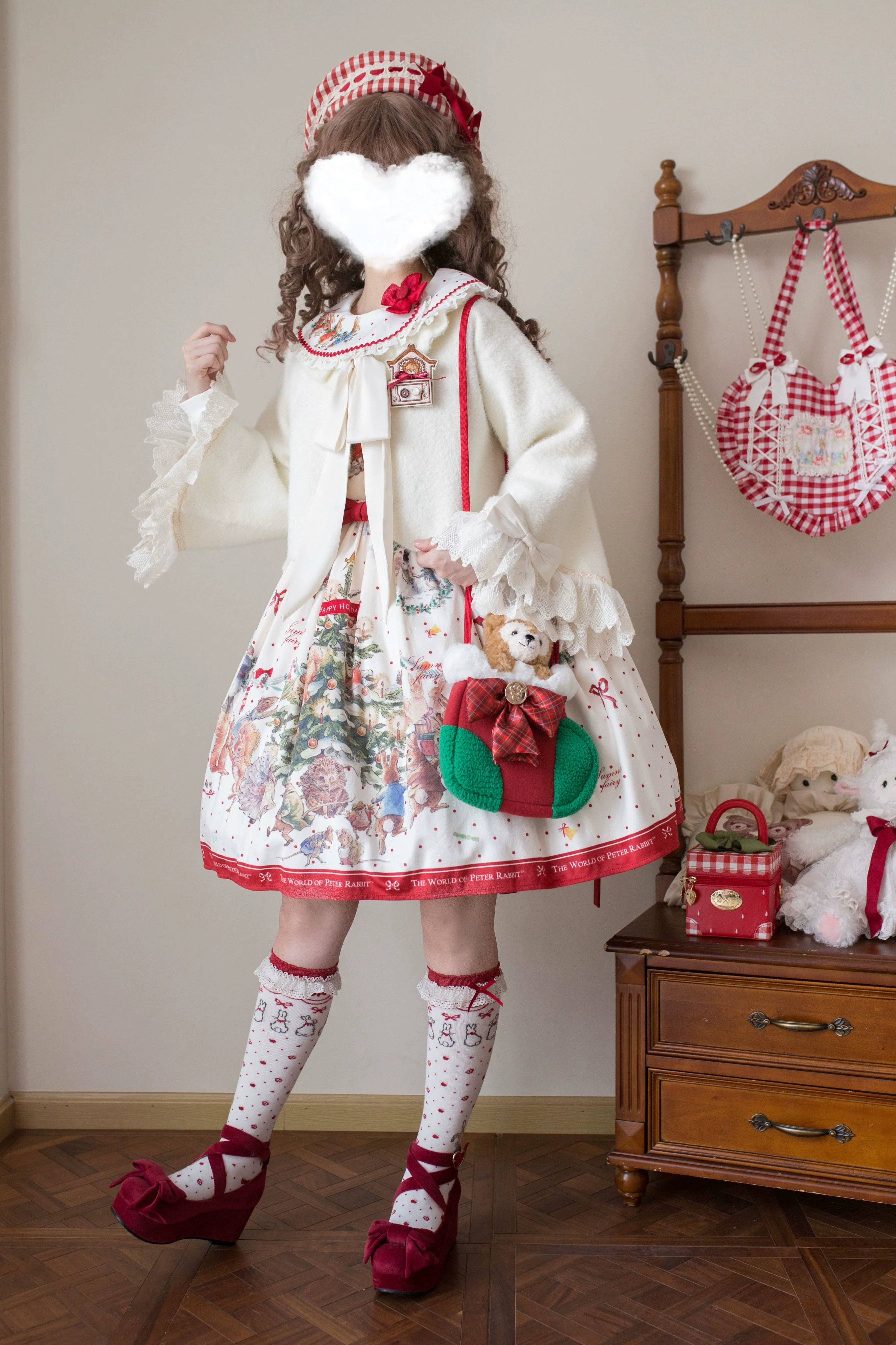 Qian's Letter - Sweet Lolita Winter Cardigan Sweater - image 4