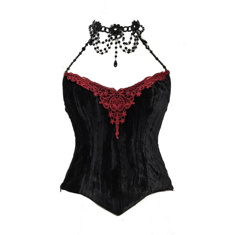 Duchess - Velvet Gothic Lolita Dress, Corset & Skirt - image 25