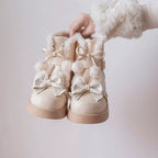 Milk Bear - Winter Lolita Shoes Thick Sole Fleece Snow Boots - image 24