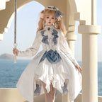 Crumbling Skeleton - Ouji Lolita Fishbone Embroideried Vest & Pants Suits - image 2