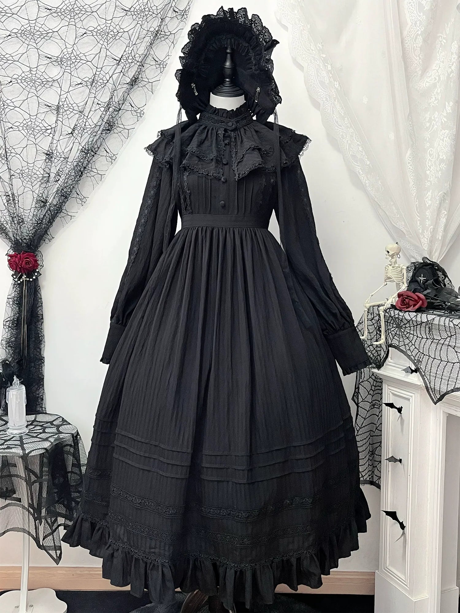 A Quiet Place - Nun Style Gothic Lolita OP Dress - image 15