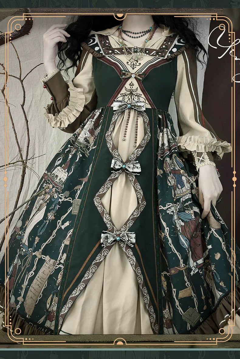 Tarot - Elegant Lolita Dress Classicl Court Style Lolita OP Salopette - image 16