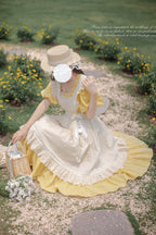 Belle - Yellow Lolita OP Dress Set with Apron - image 18