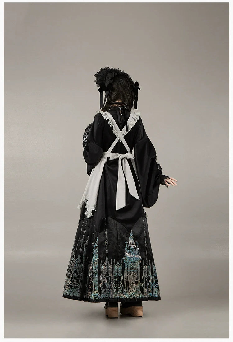Raven's Night Song Oriental Gothic Lolita Dress Set - image 43