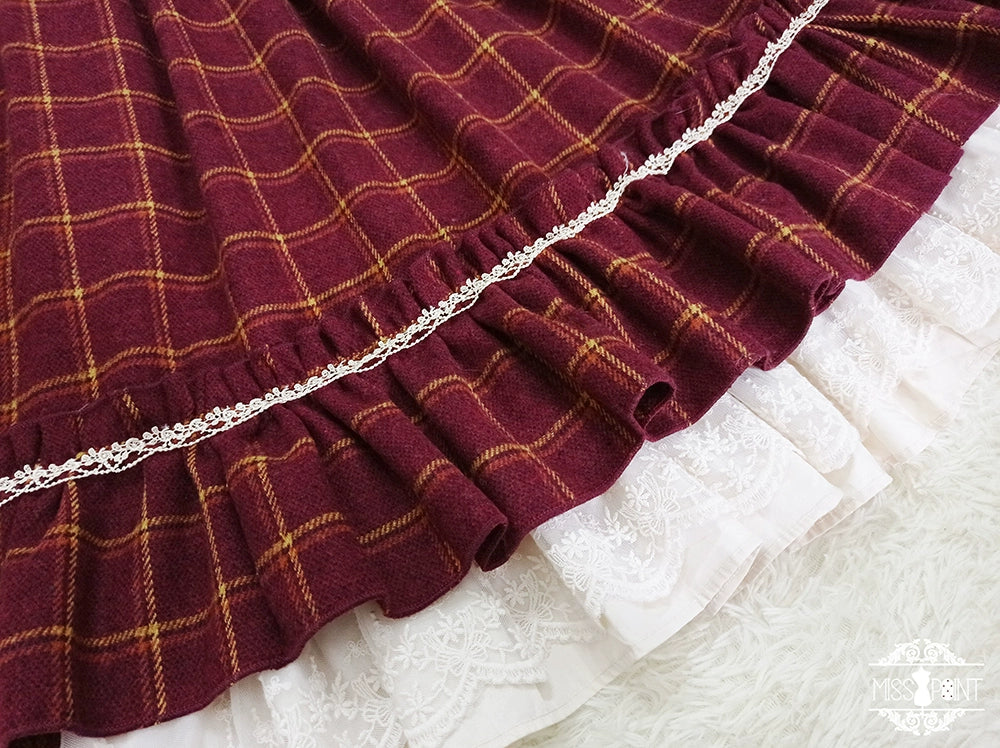 Rose - Elegant Lolita Fishbone Grid Skirt Customized - image 101