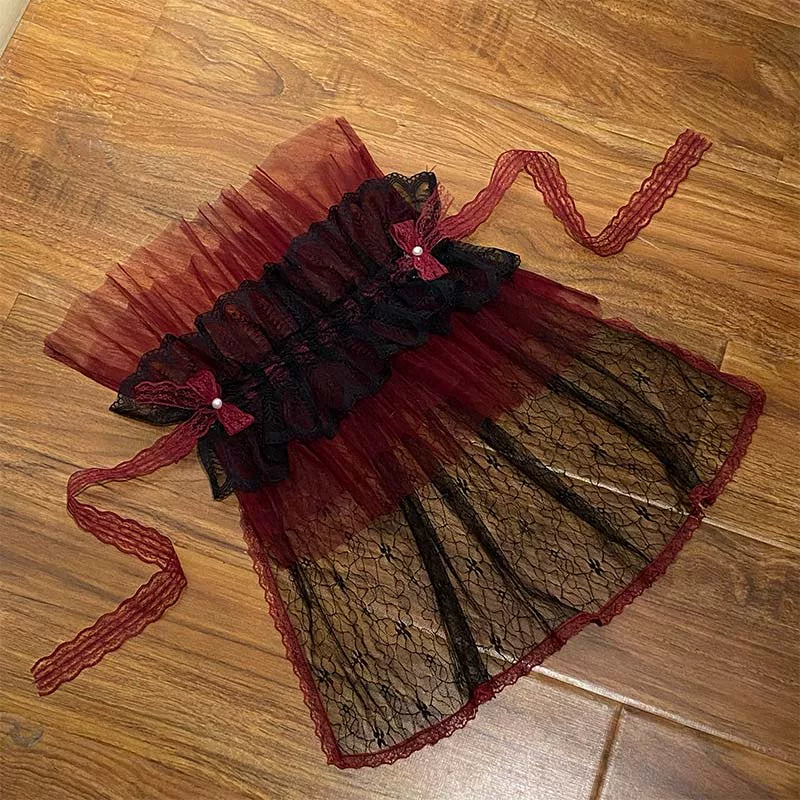 Cascading Poetry - Gothic Lolita JSK Dress, Lace & Tiered Hem - image 18