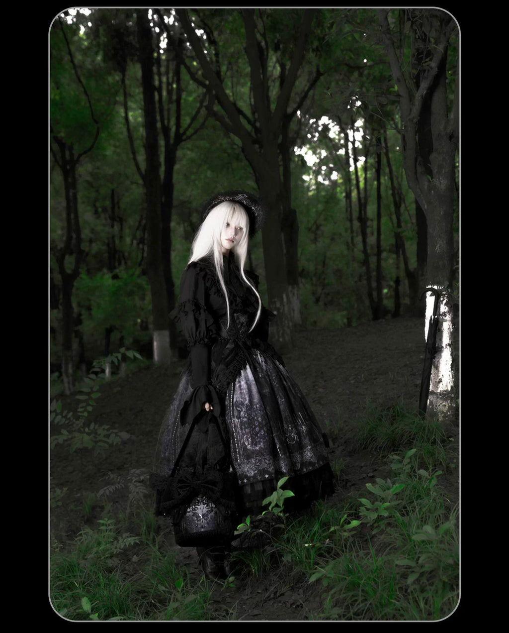 Bone-Eroded Butterfly - Gothic Lolita JSK & SK Set - image 26