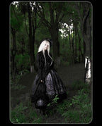 Bone-Eroded Butterfly - Gothic Lolita JSK & SK Set - image 26
