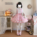 Sweet Bear - Kawaii Lolita JSK Dress Embroidery Flounce Hem - image 3