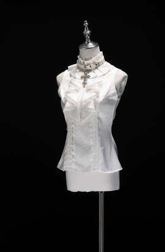 Omega Wedding Gothic Ouji Lolita White Suit - image 23