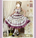 Blueberry Midsummer - Country Lolita Tiered JSK, Blueberry Print - image 10