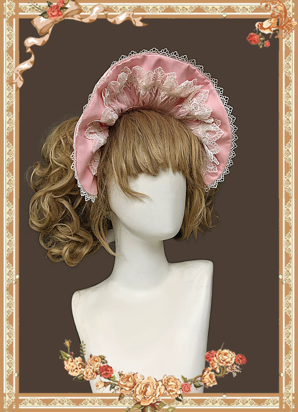 Mirror Doll - Old School Lolita Tiered Hem JSK with Polka Dot Lace and Accessories - image 34