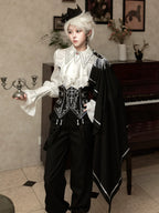 Ouji Lolita Pants Set, Detachable Jabot & Shawl - image 4
