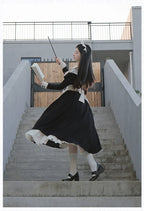 Kiss Kiss - Vintage Maid Lolita OP Dress and Apron - image 7